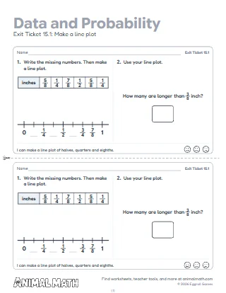 5th Grade Data and Probability Exit Tickets