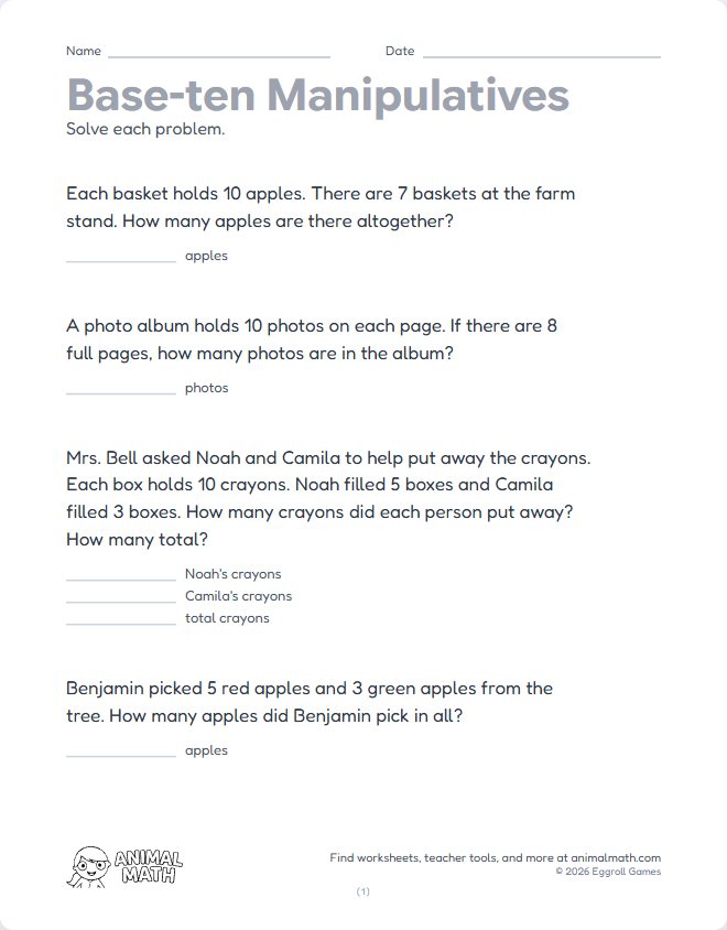 Base-Ten Mixed to 300