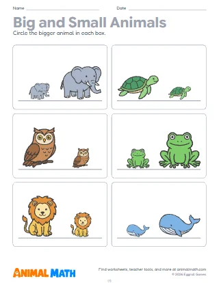 Big and Small Animals: Comparing Size