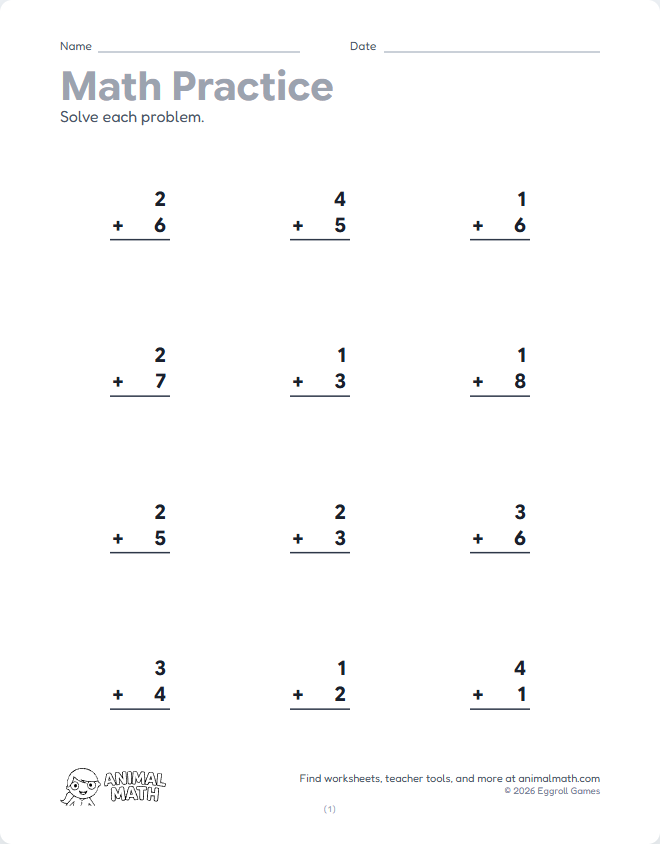 Column Addition to 10