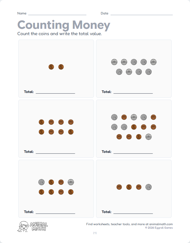 Counting Pennies & Nickels