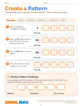 Create a Number Pattern