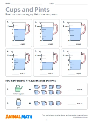 Cups and Pints