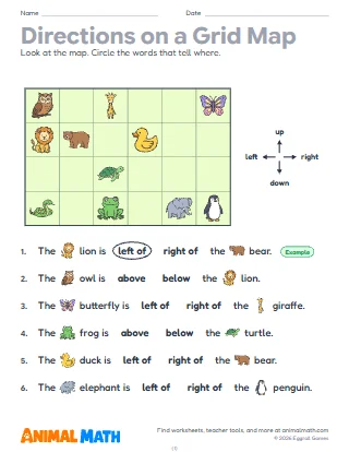 Directions on a Grid Map