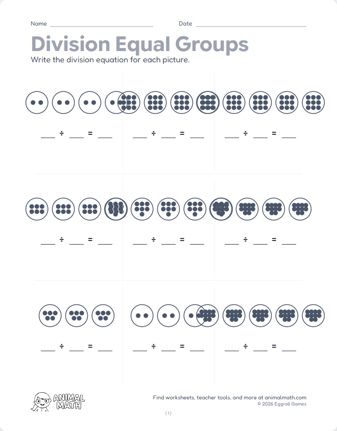 Division - 5 Groups, up to 10 Each