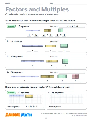 Factors and Multiples