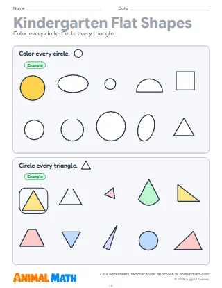 Flat Shapes for Kindergarten