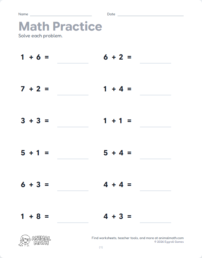 Horizontal Addition to 10
