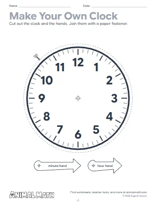 Make Your Own Clock: Cut-Out Hands and a Digital Clock