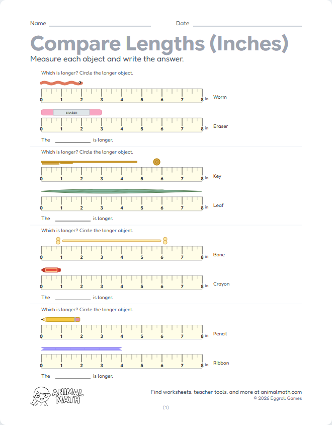 Measurement - Compare (Inches)
