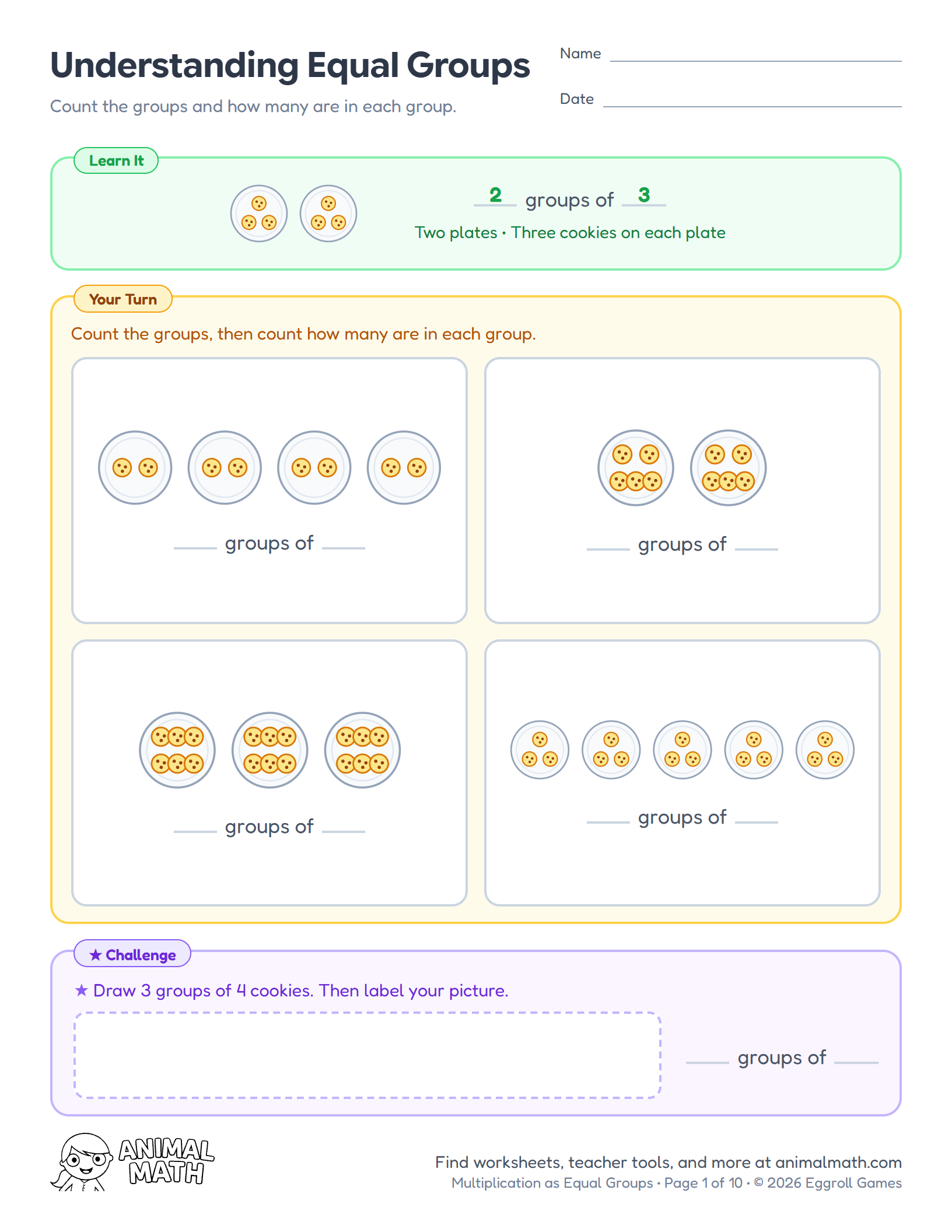 Multiplication as Equal Groups preview