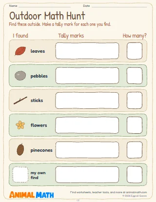 Outdoor Math Hunt