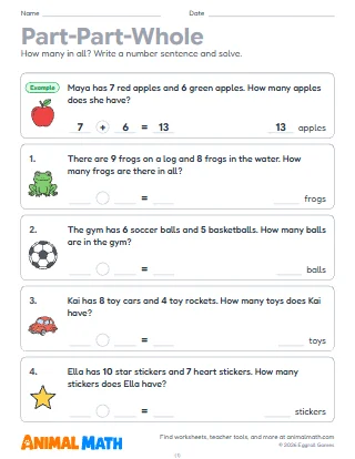 Part-Part-Whole Word Problems