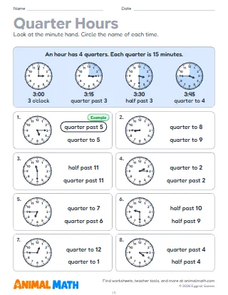 Quarter Past and Quarter To