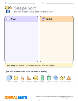 Shape Sort and Position Words