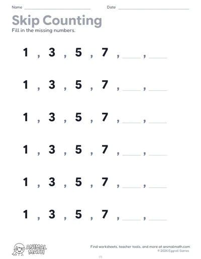 Skip Counting by 2s