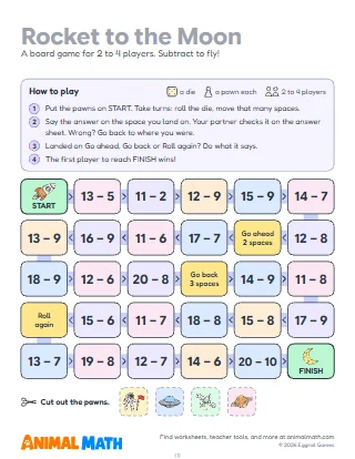Subtraction Games to 20
