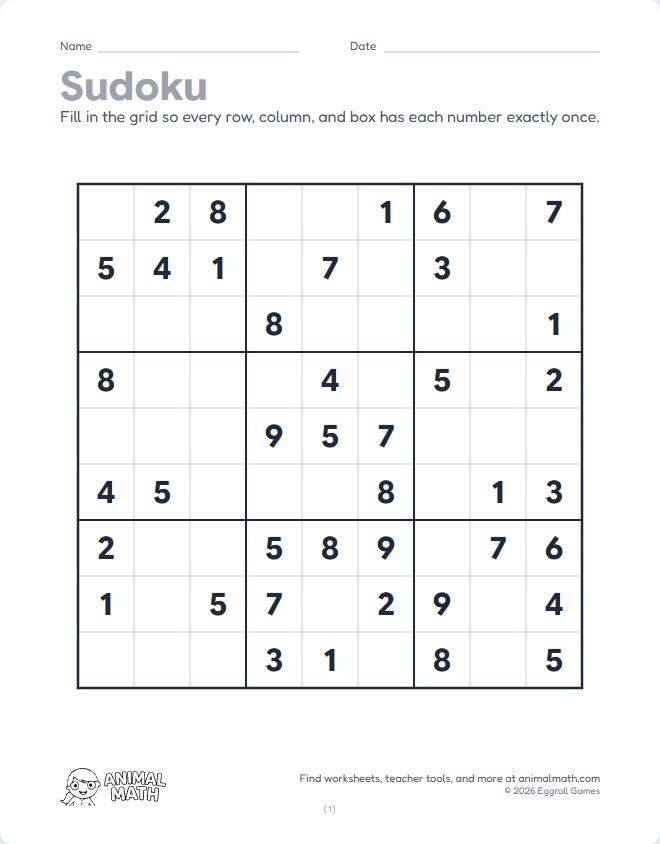 Sudoku 9x9 - Easy