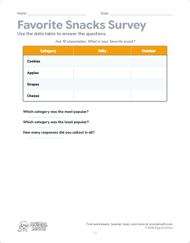 Survey - Collect Data (Snacks)