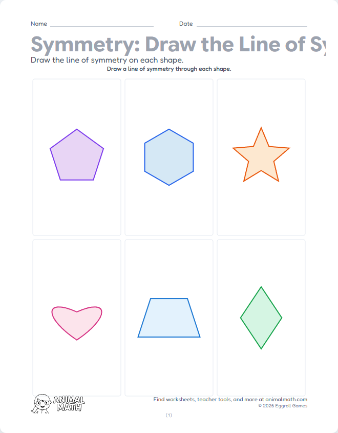 Symmetry - Draw Line of Symmetry