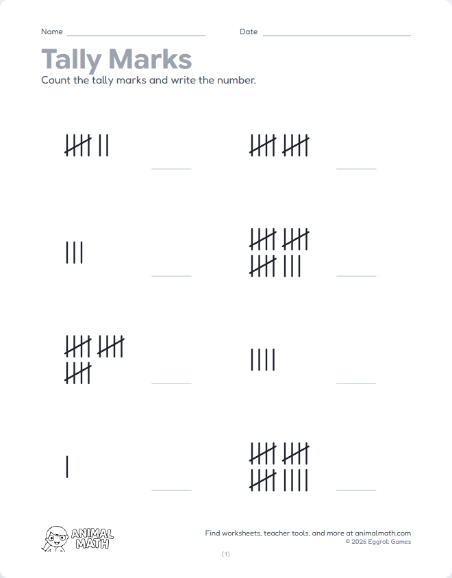 Tally Marks - Count to 20 preview