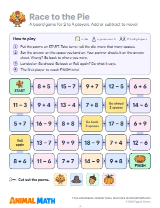 Thanksgiving Math Games